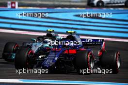 Pierre Gasly (FRA) Scuderia Toro Rosso STR13 and retired from the race at the start. 24.06.2018. Formula 1 World Championship, Rd 8, French Grand Prix, Paul Ricard, France, Race Day.