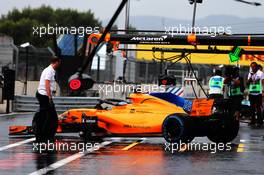 Fernando Alonso (ESP) McLaren MCL33 leaves the pits. 23.06.2018. Formula 1 World Championship, Rd 8, French Grand Prix, Paul Ricard, France, Qualifying Day.