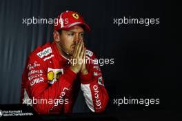 Sebastian Vettel (GER) Ferrari in the FIA Press Conference. 23.06.2018. Formula 1 World Championship, Rd 8, French Grand Prix, Paul Ricard, France, Qualifying Day.