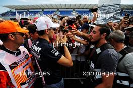 Esteban Ocon (FRA) Sahara Force India F1 Team signs autographs for the fans. 21.06.2018. Formula 1 World Championship, Rd 8, French Grand Prix, Paul Ricard, France, Preparation Day.