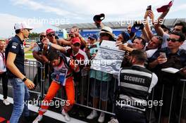 Esteban Ocon (FRA) Sahara Force India F1 Team with fans. 21.06.2018. Formula 1 World Championship, Rd 8, French Grand Prix, Paul Ricard, France, Preparation Day.