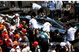 Mercedes AMG F1 W09 and fans in the pit lane. 21.06.2018. Formula 1 World Championship, Rd 8, French Grand Prix, Paul Ricard, France, Preparation Day.