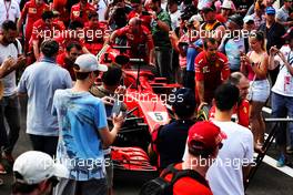The Ferrari SF71H of Sebastian Vettel (GER) and fans in the pit lane. 21.06.2018. Formula 1 World Championship, Rd 8, French Grand Prix, Paul Ricard, France, Preparation Day.