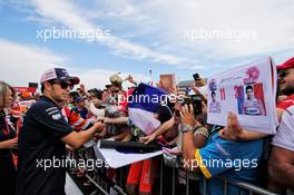 Sergio Perez (MEX) Sahara Force India F1 signs autographs for the fans. 21.06.2018. Formula 1 World Championship, Rd 8, French Grand Prix, Paul Ricard, France, Preparation Day.