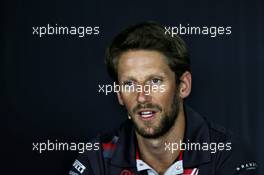 Romain Grosjean (FRA) Haas F1 Team in the FIA Press Conference. 21.06.2018. Formula 1 World Championship, Rd 8, French Grand Prix, Paul Ricard, France, Preparation Day.