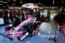 Sergio Perez (MEX) Sahara Force India F1 VJM11. 06.07.2018. Formula 1 World Championship, Rd 10, British Grand Prix, Silverstone, England, Practice Day.