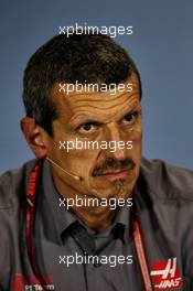 Guenther Steiner (ITA) Haas F1 Team Prinicipal in the FIA Press Conference. 06.07.2018. Formula 1 World Championship, Rd 10, British Grand Prix, Silverstone, England, Practice Day.