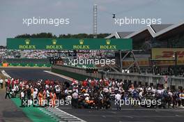 The Grid. 08.07.2018. Formula 1 World Championship, Rd 10, British Grand Prix, Silverstone, England, Race Day.