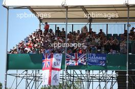 Lewis Hamilton (GBR) Mercedes AMG F1 W09 fans. 08.07.2018. Formula 1 World Championship, Rd 10, British Grand Prix, Silverstone, England, Race Day.