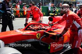 Kimi Raikkonen (FIN) Ferrari SF71H on the grid. 08.07.2018. Formula 1 World Championship, Rd 10, British Grand Prix, Silverstone, England, Race Day.