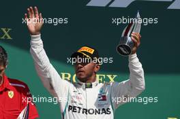 2nd place Lewis Hamilton (GBR) Mercedes AMG F1 W09. 08.07.2018. Formula 1 World Championship, Rd 10, British Grand Prix, Silverstone, England, Race Day.