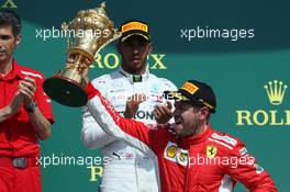 1st place Sebastian Vettel (GER) Ferrari SF71H. 08.07.2018. Formula 1 World Championship, Rd 10, British Grand Prix, Silverstone, England, Race Day.