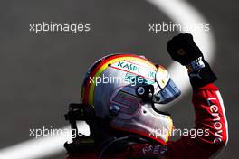 Race winner Sebastian Vettel (GER) Ferrari celebrates in parc ferme. 08.07.2018. Formula 1 World Championship, Rd 10, British Grand Prix, Silverstone, England, Race Day.