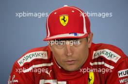 Kimi Raikkonen (FIN) Ferrari in the post race FIA Press Conference. 08.07.2018. Formula 1 World Championship, Rd 10, British Grand Prix, Silverstone, England, Race Day.