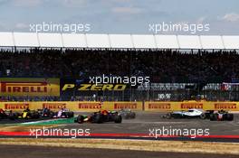 Lewis Hamilton (GBR) Mercedes AMG F1 W09 collided with Kimi Raikkonen (FIN) Ferrari SF71H at the start of the race. 08.07.2018. Formula 1 World Championship, Rd 10, British Grand Prix, Silverstone, England, Race Day.