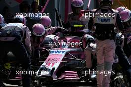 Esteban Ocon (FRA) Force India F1  08.07.2018. Formula 1 World Championship, Rd 10, British Grand Prix, Silverstone, England, Race Day.