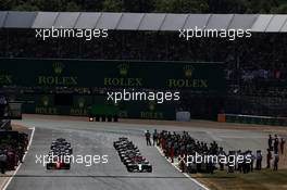 Lewis Hamilton (GBR) Mercedes AMG F1 W09 on the formation lap. 08.07.2018. Formula 1 World Championship, Rd 10, British Grand Prix, Silverstone, England, Race Day.