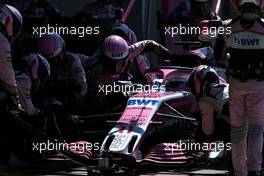 Sergio Perez (MEX) Sahara Force India F1   08.07.2018. Formula 1 World Championship, Rd 10, British Grand Prix, Silverstone, England, Race Day.