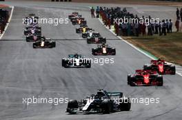Lewis Hamilton (GBR) Mercedes AMG F1 W09 on the formation lap. 08.07.2018. Formula 1 World Championship, Rd 10, British Grand Prix, Silverstone, England, Race Day.