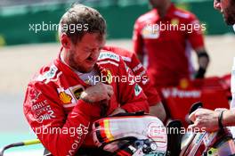 Sebastian Vettel (GER) Ferrari in qualifying parc ferme. 07.07.2018. Formula 1 World Championship, Rd 10, British Grand Prix, Silverstone, England, Qualifying Day.
