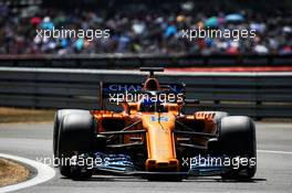 Fernando Alonso (ESP) McLaren MCL33. 07.07.2018. Formula 1 World Championship, Rd 10, British Grand Prix, Silverstone, England, Qualifying Day.