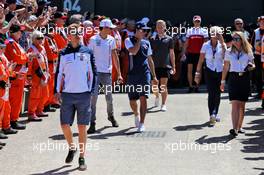 Sergey Sirotkin (RUS) Williams on the drivers parade. 08.07.2018. Formula 1 World Championship, Rd 10, British Grand Prix, Silverstone, England, Race Day.