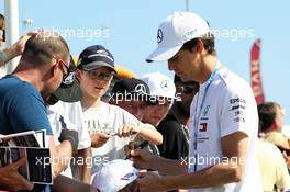 Esteban Gutierrez (MEX) Mercedes AMG F1 signs autographs for the fans. 08.07.2018. Formula 1 World Championship, Rd 10, British Grand Prix, Silverstone, England, Race Day.
