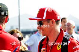 Kimi Raikkonen (FIN) Ferrari with fans. 08.07.2018. Formula 1 World Championship, Rd 10, British Grand Prix, Silverstone, England, Race Day.
