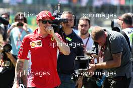 Kimi Raikkonen (FIN) Ferrari on the drivers parade. 08.07.2018. Formula 1 World Championship, Rd 10, British Grand Prix, Silverstone, England, Race Day.