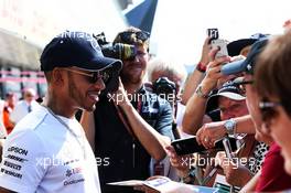 Lewis Hamilton (GBR) Mercedes AMG F1 with fans. 05.07.2018. Formula 1 World Championship, Rd 10, British Grand Prix, Silverstone, England, Preparation Day.