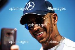 Lewis Hamilton (GBR) Mercedes AMG F1 with fans. 05.07.2018. Formula 1 World Championship, Rd 10, British Grand Prix, Silverstone, England, Preparation Day.