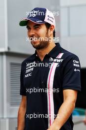 Sergio Perez (MEX) Sahara Force India F1. 05.07.2018. Formula 1 World Championship, Rd 10, British Grand Prix, Silverstone, England, Preparation Day.