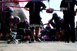 Sahara Force India F1 Team practices a pit stop. 05.07.2018. Formula 1 World Championship, Rd 10, British Grand Prix, Silverstone, England, Preparation Day.