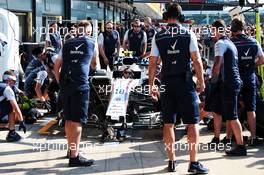 Claire Williams (GBR) Williams Deputy Team Principal practices a pit stop in the Williams FW41. 05.07.2018. Formula 1 World Championship, Rd 10, British Grand Prix, Silverstone, England, Preparation Day.