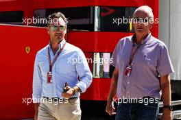 (L to R): Christian Horner (GBR) Red Bull Racing Team Principal with Dr Helmut Marko (AUT) Red Bull Motorsport Consultant. 05.07.2018. Formula 1 World Championship, Rd 10, British Grand Prix, Silverstone, England, Preparation Day.