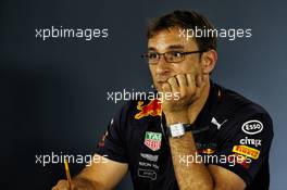 Pierre Wache (FRA) Red Bull Racing Technical Director in the FIA Press Conference. 20.07.2018. Formula 1 World Championship, Rd 11, German Grand Prix, Hockenheim, Germany, Practice Day.