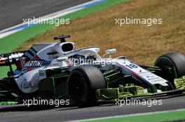 Lance Stroll (CDN) Williams FW41 with flow-vis paint on the front wing. 20.07.2018. Formula 1 World Championship, Rd 11, German Grand Prix, Hockenheim, Germany, Practice Day.