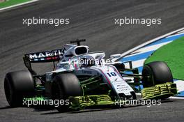 Lance Stroll (CDN) Williams FW41 with flow-vis paint on the front wing. 20.07.2018. Formula 1 World Championship, Rd 11, German Grand Prix, Hockenheim, Germany, Practice Day.