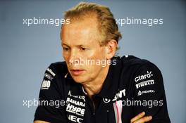 Andrew Green (GBR) Sahara Force India F1 Team Technical Director in the FIA Press Conference. 20.07.2018. Formula 1 World Championship, Rd 11, German Grand Prix, Hockenheim, Germany, Practice Day.