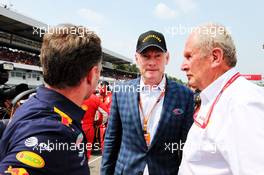 (L to R): Christian Horner (GBR) Red Bull Racing Team Principal with Sean Bratches (USA) Formula 1 Managing Director, Commercial Operations and Dr Helmut Marko (AUT) Red Bull Motorsport Consultant on the grid. 22.07.2018. Formula 1 World Championship, Rd 11, German Grand Prix, Hockenheim, Germany, Race Day.