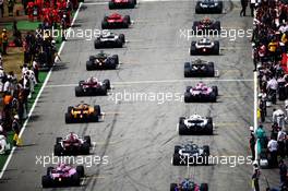 The grid before the start of the race. 22.07.2018. Formula 1 World Championship, Rd 11, German Grand Prix, Hockenheim, Germany, Race Day.