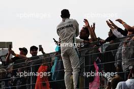 Race winner Lewis Hamilton (GBR) Mercedes AMG F1 celebrates in parc ferme. 22.07.2018. Formula 1 World Championship, Rd 11, German Grand Prix, Hockenheim, Germany, Race Day.