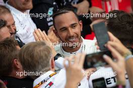 Race winner Lewis Hamilton (GBR) Mercedes AMG F1 celebrates in parc ferme. 22.07.2018. Formula 1 World Championship, Rd 11, German Grand Prix, Hockenheim, Germany, Race Day.