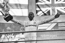 Race winner Lewis Hamilton (GBR) Mercedes AMG F1 celebrates on the podium. 22.07.2018. Formula 1 World Championship, Rd 11, German Grand Prix, Hockenheim, Germany, Race Day.