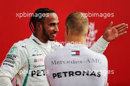 (L to R): Race winner Lewis Hamilton (GBR) Mercedes AMG F1 celebrates in parc ferme with second placed team mate Valtteri Bottas (FIN) Mercedes AMG F1. 22.07.2018. Formula 1 World Championship, Rd 11, German Grand Prix, Hockenheim, Germany, Race Day.