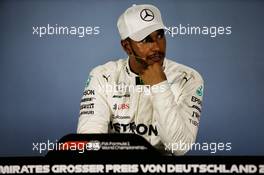 Lewis Hamilton (GBR) Mercedes AMG F1 in the FIA Press Conference. 22.07.2018. Formula 1 World Championship, Rd 11, German Grand Prix, Hockenheim, Germany, Race Day.