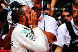 Race winner Lewis Hamilton (GBR) Mercedes AMG F1 celebrates in parc ferme. 22.07.2018. Formula 1 World Championship, Rd 11, German Grand Prix, Hockenheim, Germany, Race Day.