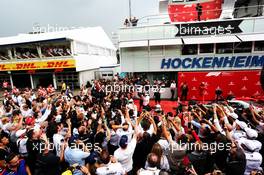 Race winner Lewis Hamilton (GBR) Mercedes AMG F1 celebrates in parc ferme. 22.07.2018. Formula 1 World Championship, Rd 11, German Grand Prix, Hockenheim, Germany, Race Day.