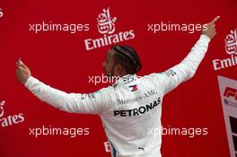 Race winner Lewis Hamilton (GBR) Mercedes AMG F1 celebrates in parc ferme. 22.07.2018. Formula 1 World Championship, Rd 11, German Grand Prix, Hockenheim, Germany, Race Day.