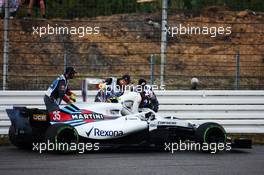 Sergey Sirotkin (RUS) Williams FW41 retired from the race. 22.07.2018. Formula 1 World Championship, Rd 11, German Grand Prix, Hockenheim, Germany, Race Day.